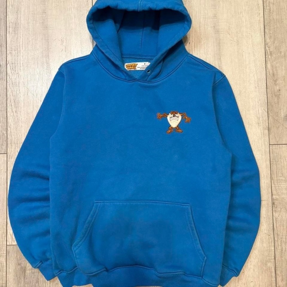 Blue Looney Tunes‎ Tasmanian Devil hoodie MEN SIZE S